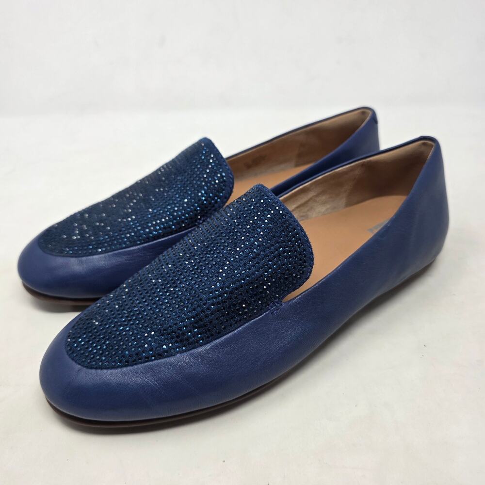 FitFlop Superskate Crystal Embellished Slip On Loafers Blue Womens Size 8